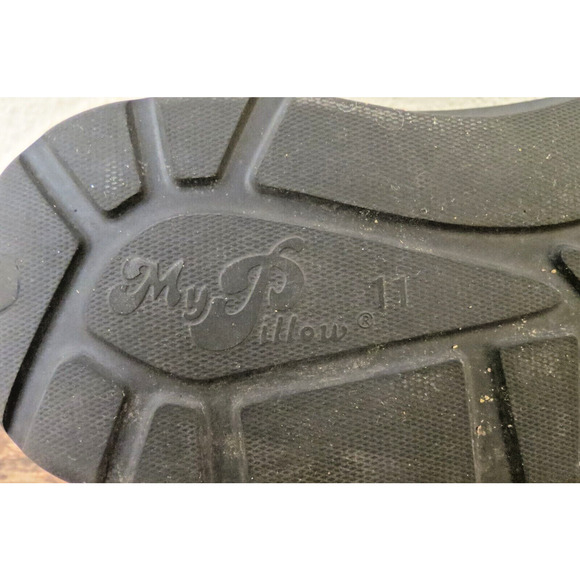 My Pillow Sandals Slides Men’s Size 11 Black Foam Comfort Slip Ons - Picture 7 of 7